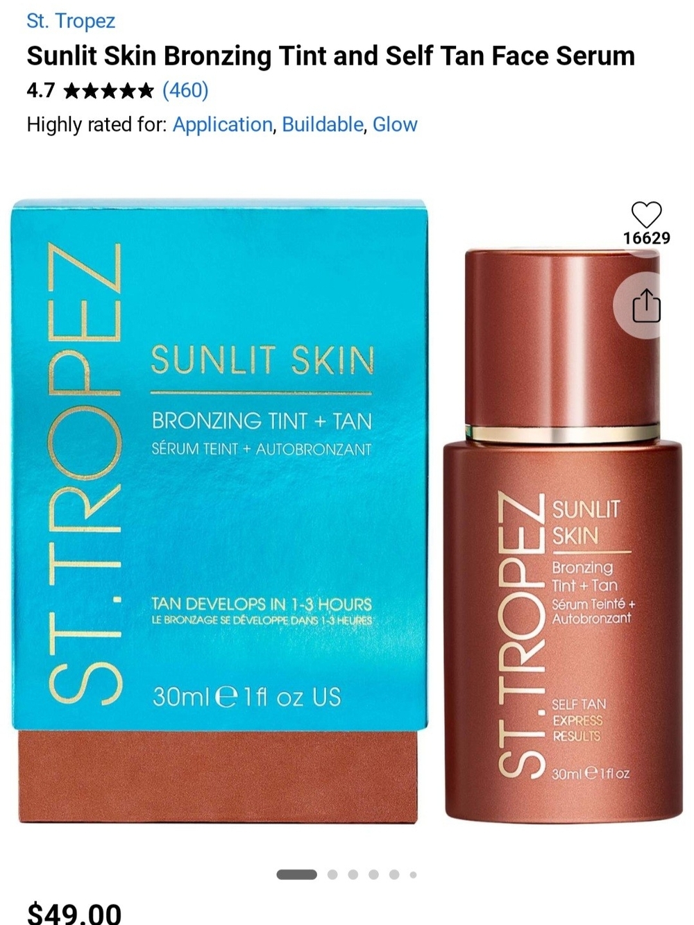 St. Tropez Sunlit Skin Bronzing Tint + Tan Serum - Turquoise & Bronze